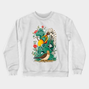 Minhwa: Golden Pheasant Couple A Type Crewneck Sweatshirt